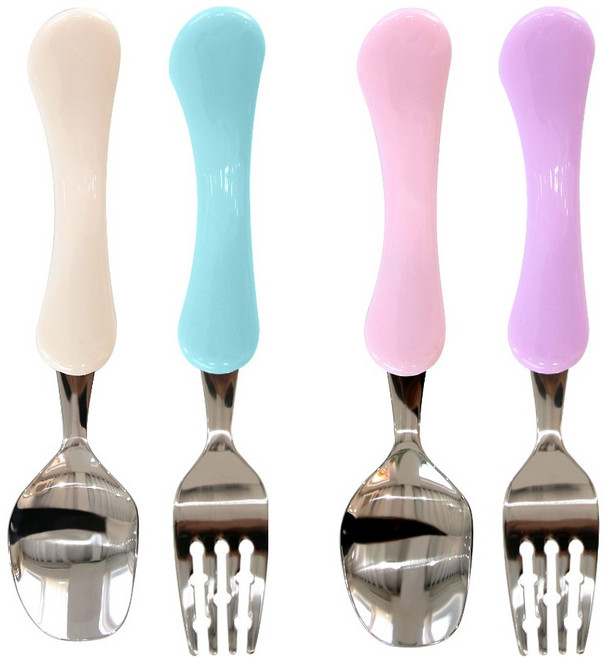 [국내산] 우리아이 스푼포크 2세트 (스푼2p + 포크2p), 1개