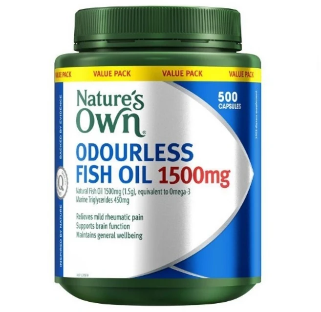 Nature's Own [Free shipping] Odourless Fish Oil 1500mg 500 Capsules Exclusive Size, 1개, 500정 - 쿠팡