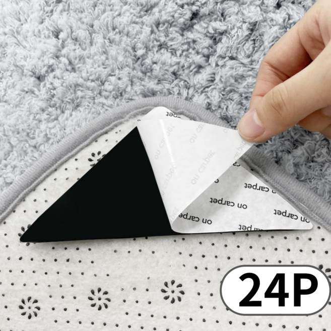 코지웨이브 찰떡 고정 미끄럼 방지 패드 24P세트, 블랙, 24개