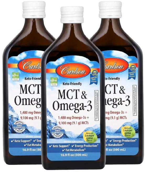 1+1+1 칼슨 MCT 및 오메가3 500ml 피쉬오일 fishoil 생선오일 오메가쓰리 - 쿠팡
