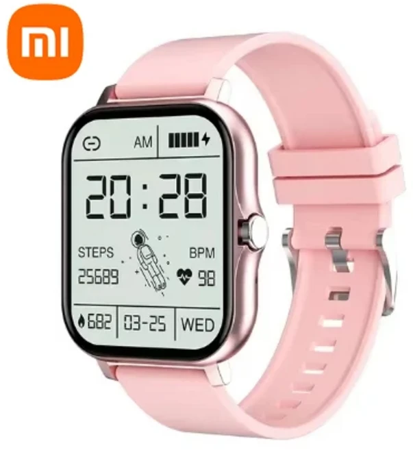 새로운 스마트 시계 여성 남성 레이디 선물 스포츠 피트니스 시계 심박수 모니터 방수 Smartwatch F, 05 Pink