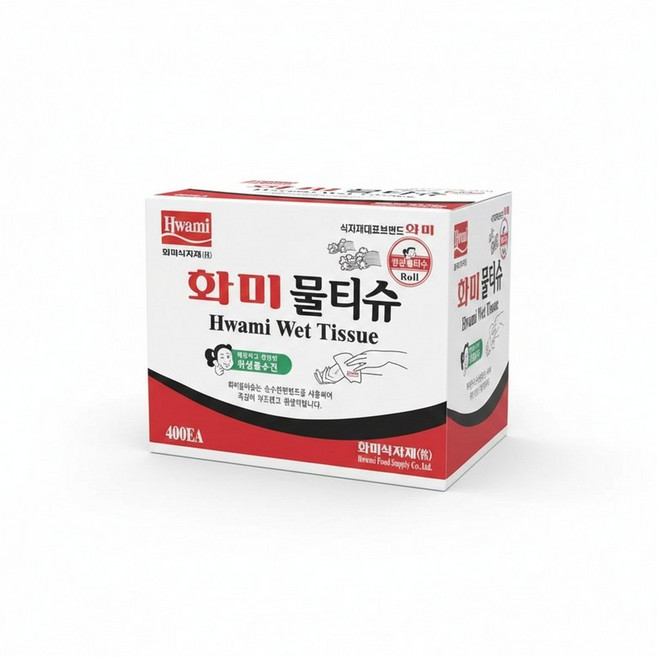 화미 물티슈 롤, 100매, 4개