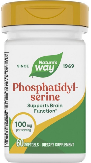 네이처스웨이 포스파티딜세린 PS 100mg 소프트젤 60정, 네이처스웨이 포스파티딜세린 100mg 캡슐 60정, 1개