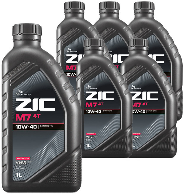지크 SK 4행정 10W40 오토바이 엔진오일, 1세트, M7 4T 1L 6개