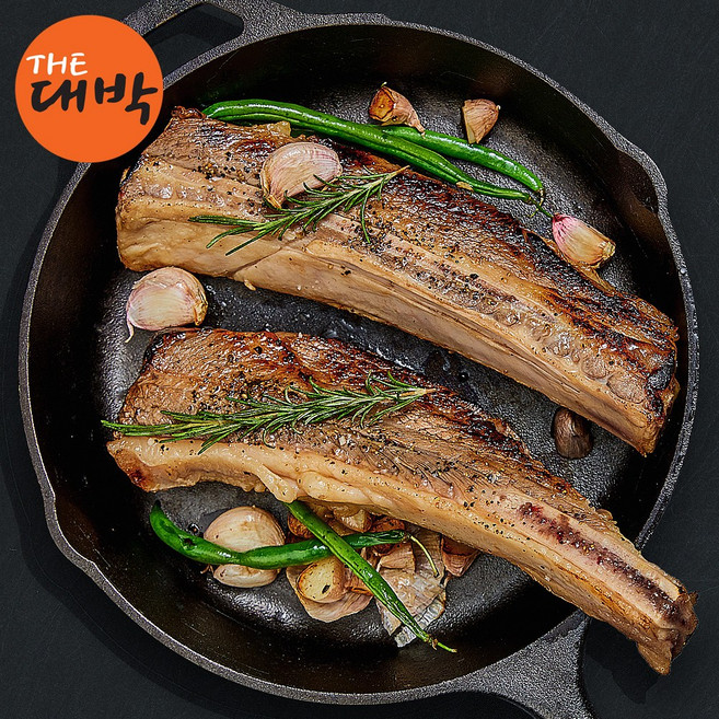 캠핑용 우대갈비 1kg 소고기 비프립 바베큐 반커팅, 꽃 우대갈비, 2개