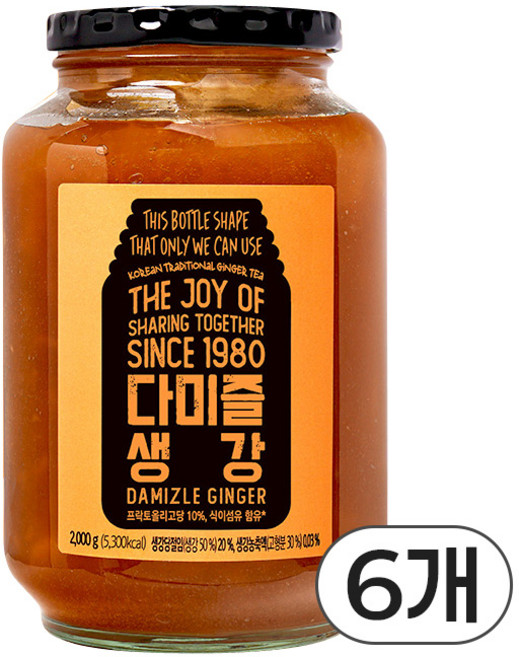 다미즐 생강차 2kg 1박스 6개, 1개입