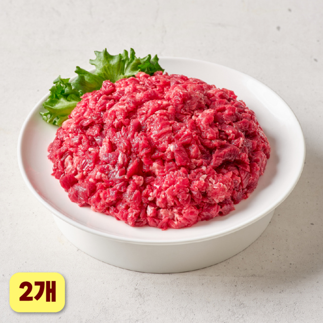 우리는정육가든 1++등급 한우 다짐육 (냉장), 2개, 300g