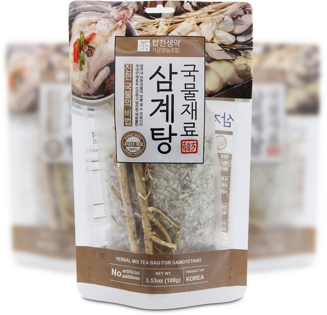 산그리메 한방 삼계탕 재료 (다시팩포함) 3+1 총 4팩 국내산 한방재료 삼계탕 국물재료 초복 중복 말복, 4개