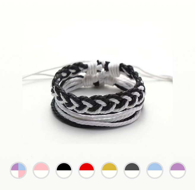 상류 지역 핸드메이드 면 마 팔찌 남녀 인스타 스타일 문예조절 가능 커플