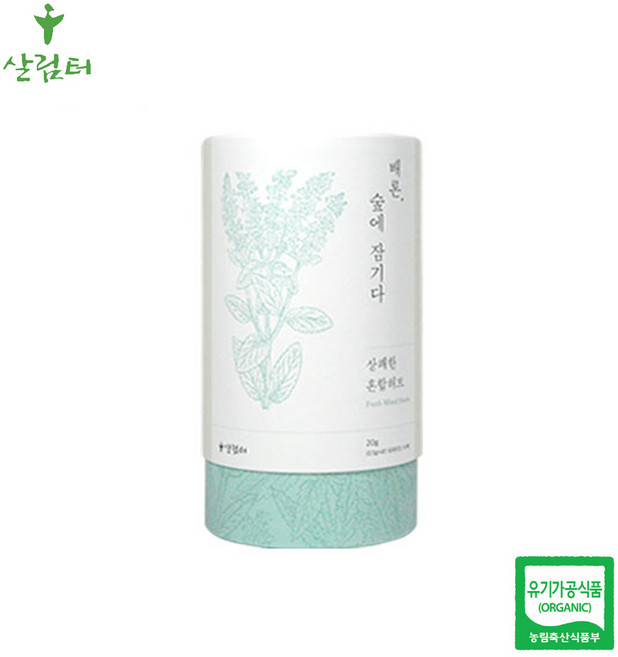 살림터 허브차 배론 숲에잠기다 상쾌한혼합, 단품, 500mg, 1박스, 40개입