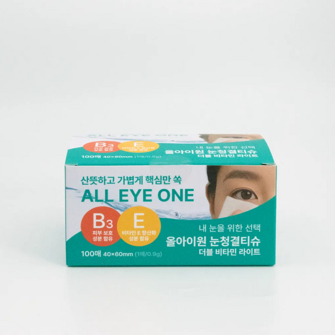 코튼데이 올아이원 눈청결티슈 더블비타민 라이트 눈이물감 눈꺼풀세정제 아이티슈, 100개, 90g