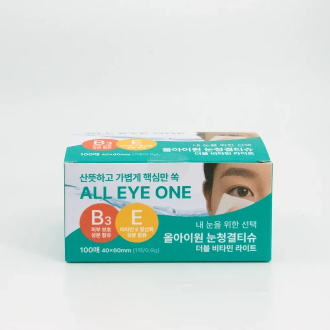 코튼데이 올아이원 눈청결티슈 더블비타민 라이트 눈이물감 눈꺼풀세정제 아이티슈, 100개, 90g - 쿠팡
