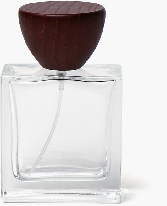 새로핸즈 클램프 타입 유리 향수공병 정사각 오브제 우드 50ml, 단품, 1개