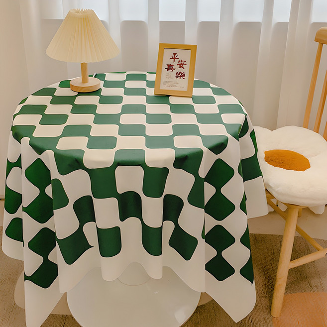 원데이 깔끔한 식탁보, 미로초록, 60 x 90 cm, 1개