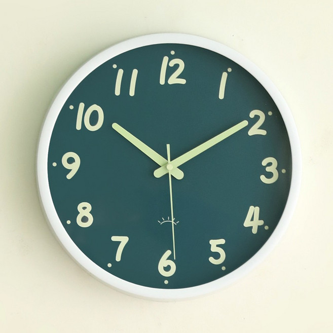 벨레스 모던 무소음 야광 벽시계, 화이트