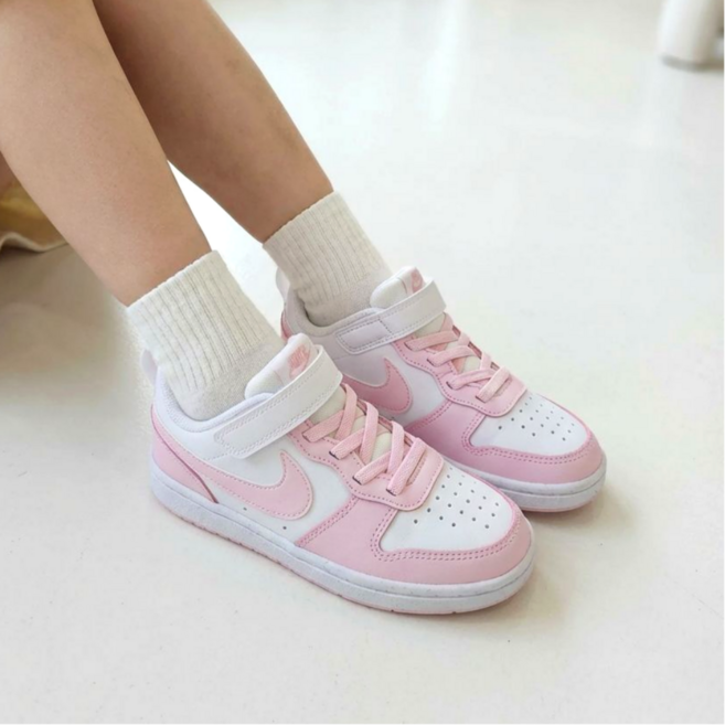 [정품보장AS가능]나이키 키즈 코트 버로우 로우 리크래프트 핑크 dv5457-105