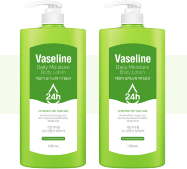 테온셀 바세린 24h 바디로션 대용량 1000ml x 2개 고보습 로션, 1L
