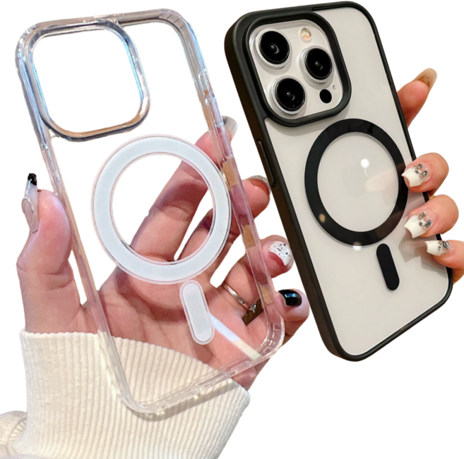 [ 1 + 1 ] Mirsh 휴대폰 아이폰 투명 맥세이프 마그네틱 케이스