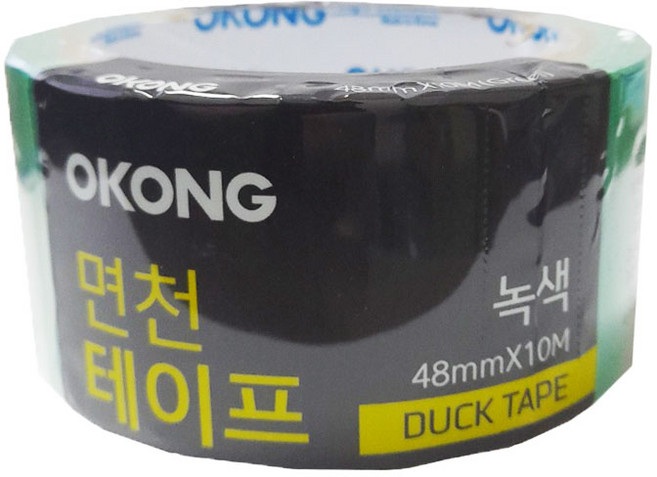 포장용 면천테이프, 녹색, 5개