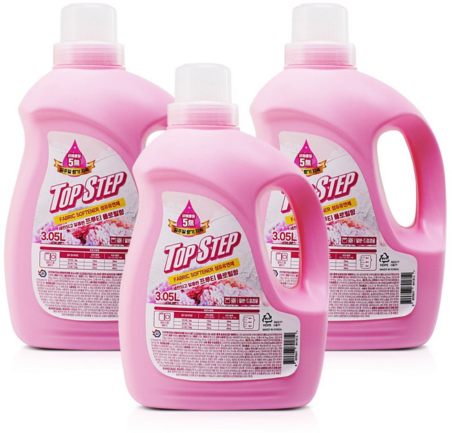 탑스텝 고농축 섬유유연제 프루티플로럴 드럼용 일반용 겸용, 3.05L, 3개
