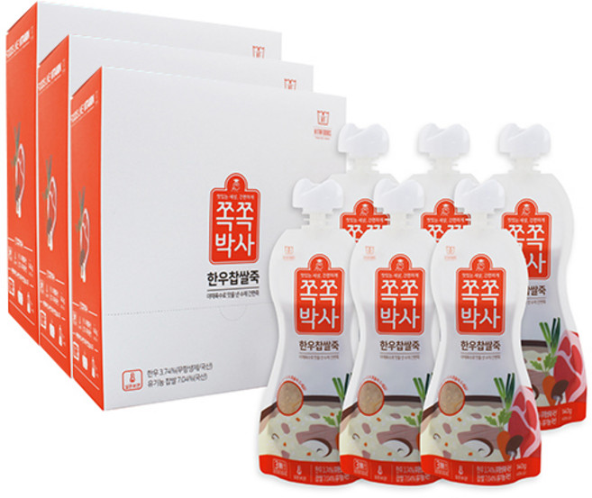 쪽쪽박사 한우찹쌀죽, 18개, 140g