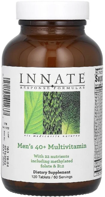 이네이트리스폰스포뮬라 종합비타민 멀티비타민 Multivitamin 40세이상남성용 120정, 상품, 1개 - 쿠팡