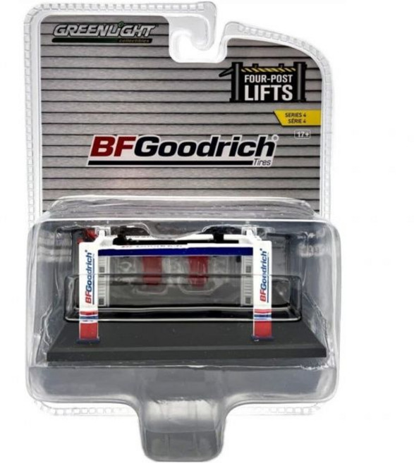 그린라이트 16150B 자동차 정비소 4포스트 리프트 시리즈 4 BF굿리치 타이어 164 스케일 다이캐스트 3125118