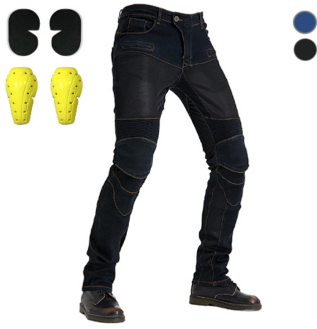 서브22 데님 바이크팬츠 보호대 포함 라이딩진, 진청
