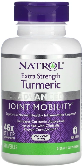 Natrol 엑스트라 스트렝스 터메릭 어드밴스드 60 캡슐, Natrol엑스트라스트렝스터메릭어드밴스드60캡슐, 1개, 60정 - 쿠팡