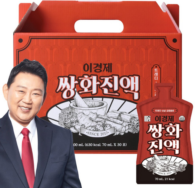 이경제원장 쌍화진액 쌍화탕 무설탕 쌍화차, 1박스, 30개입, 70ml