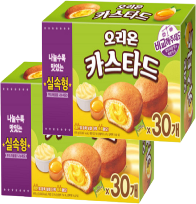 오리온 카스타드 대용량 30입 (690g), 690g, 2개