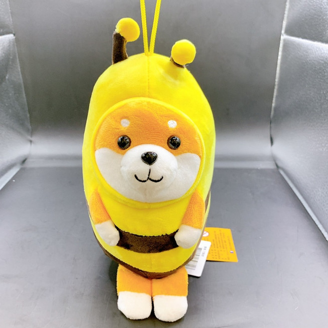 可愛柴犬造型香蕉造型安撫娃娃 抱枕, 1個, 變裝蜜蜂柴犬