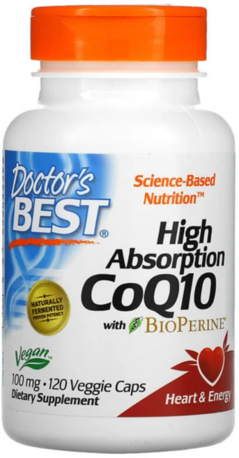 Doctor's Best High Absorption CoQ10 닥터 베스트 고 흡수 코큐텐 100mg 120베지 캡스, 1개, 120정 - 쿠팡