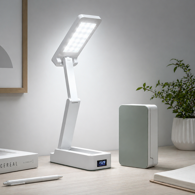Leesheer LED 책상 스탠드 학습용 접이식 블루라이트 차단 시력보호 조명, 녹색