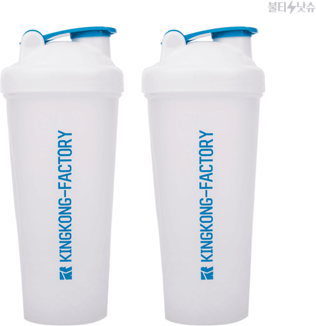 킹콩팩토리 운동할때 등산갈때 단백질 쉐이커 대용량 물통 화이트, 2개