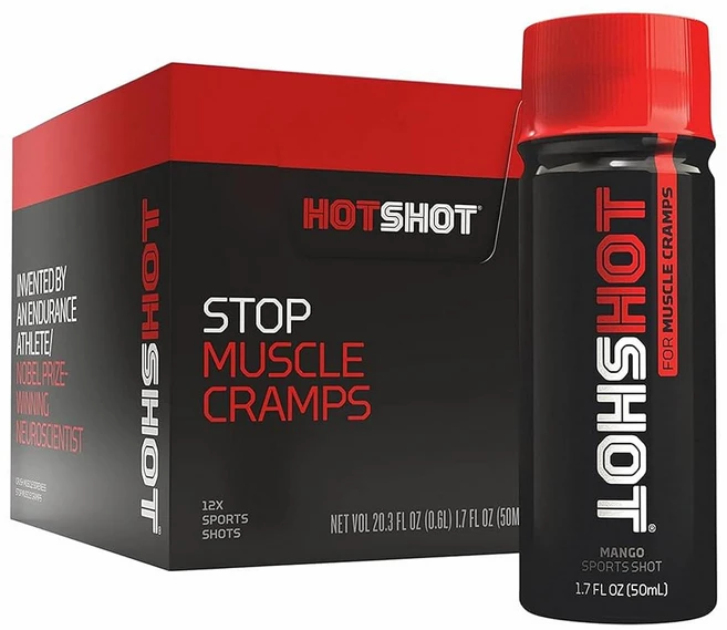 핫샷 스포츠 샷 근육 경련 완화 천연 액체 음료 다리 및 야간 경련에 대한 과학적 입증 자랑스러운 NSF 인증 (매운 망고) (1.7 Fl Oz) (12팩), 1.7 Fl Oz (Pack of 12), Spicy Mango - 쿠팡