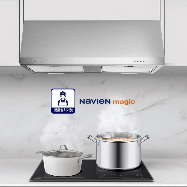 [전국설치가능] 경동나비엔 저소음BLCD모터 터치식 허리케인 주방후드교체 박스형 주방 레인지후드 RGB150-09, 방문설치, 버튼식