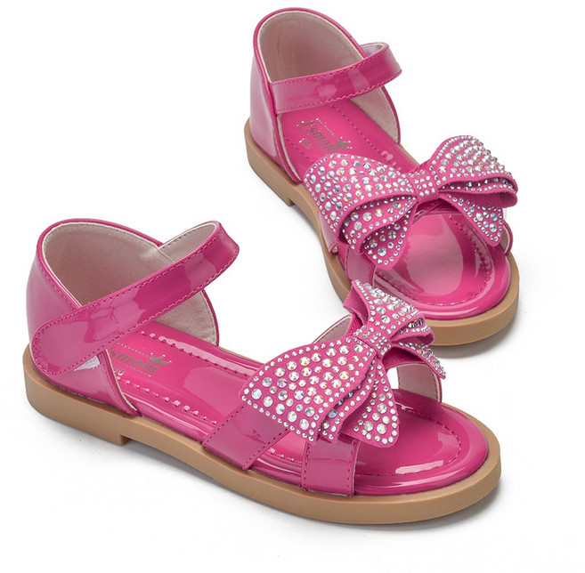 달콩슈 여아용 큐빅 리본 샌들 DKD513
