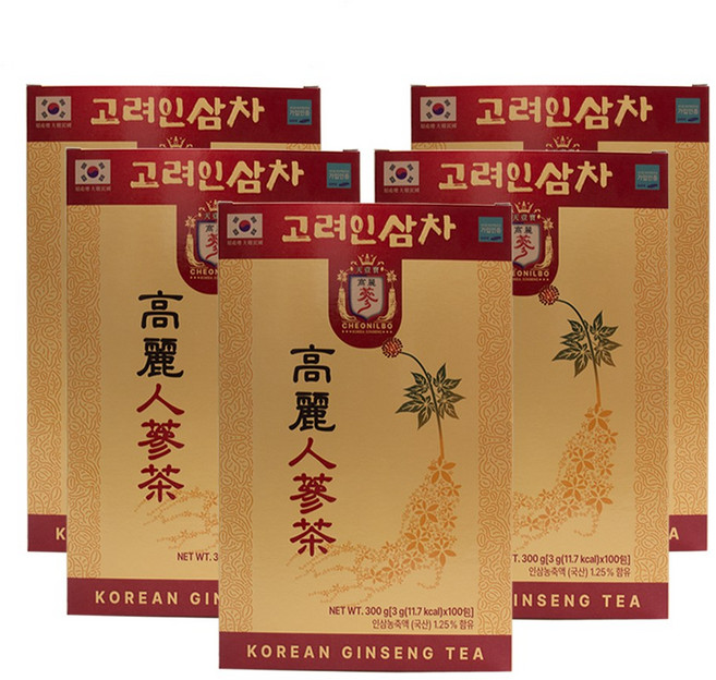 천일보 고려인삼차 (지함), 3g, 100개입, 5개