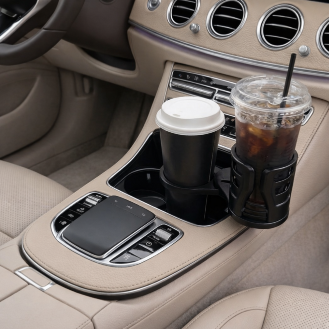 벨로르 깔끔정리 차량용 컵홀더, 블랙, 1개