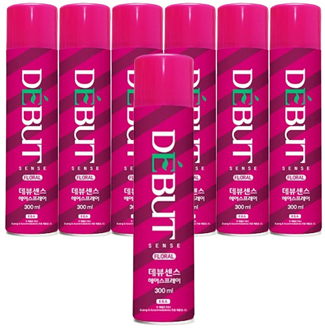 데뷰 센스 헤어스프레이 후로랄, 300ml, 7개