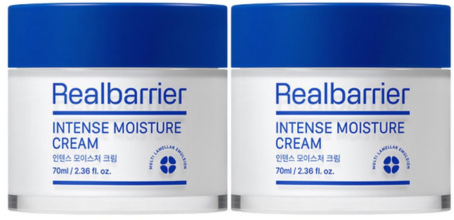 리얼베리어 인텐스 모이스처 크림 (대용량) 70ml 1+1 기획세트, 1개, 140ml