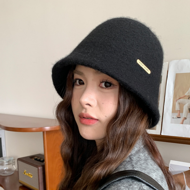 ON US 여성 모자 양모 털모자 버킷햇 벙거지 중년여성 엄마 울