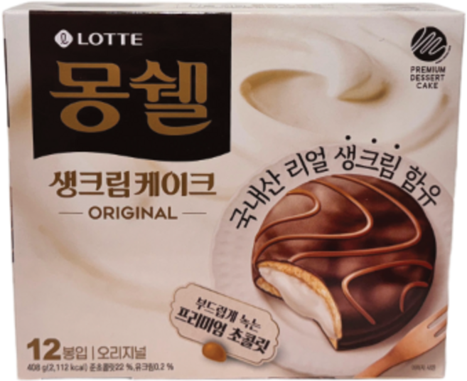 몽쉘 생크림케이크, 32g, 24개