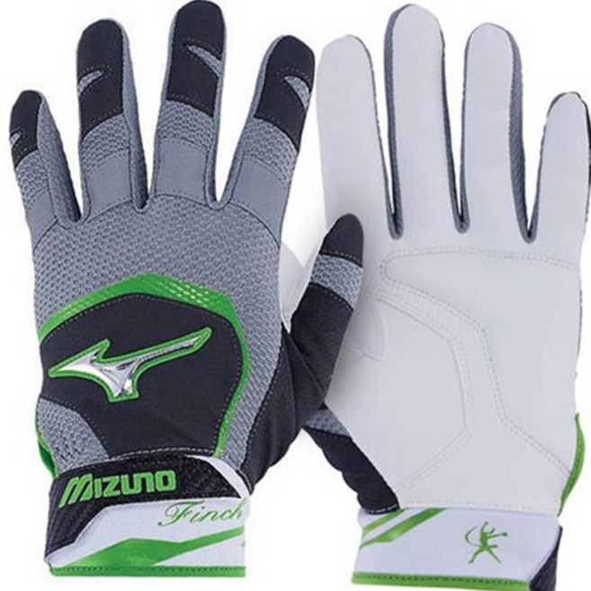(올핀) 미즈노 - 유소년핀치 배팅장갑 330388 /S M L XS/배팅장갑/야구장갑/유소년용, 검+녹색, 1개