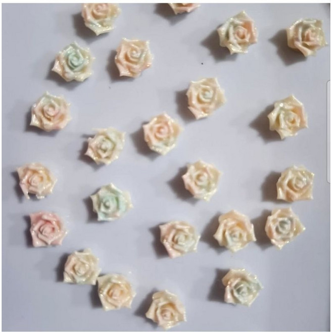 美甲飾品 玫瑰花造型指甲裝飾, 1個, 2號 愛在敦煌 50入,1
