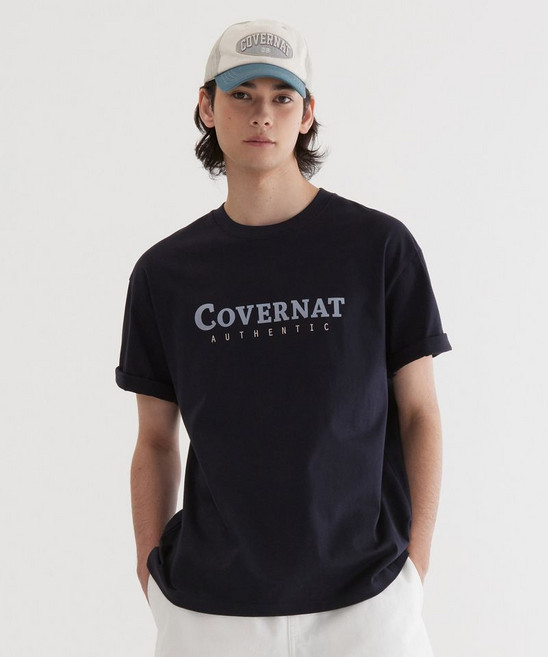 커버낫 COVERNAT 센터 어센틱 티셔츠 Dark Navy CO2502ST02DN 420927