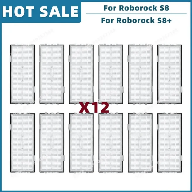 [로보락 호환용품] S8 / Plus 교체 용 예비 부품 롤러 메인 사이드 브러시 Hepa 필터 천 먼지 봉투 와 호