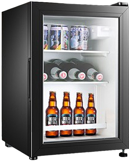 BC-36 冷藏櫃 36L 容量 強化玻璃門 110V 直冷, 黑色, 36L冷藏冰箱玻璃門+氛圍燈