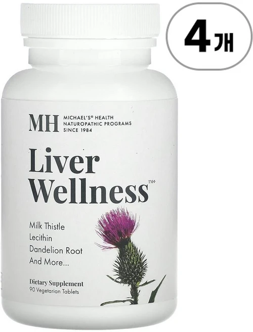 마이클스 헬스 리버 웰니스(간 건강) Michael's Health Liver Wellness 90정, 4개 - 쿠팡